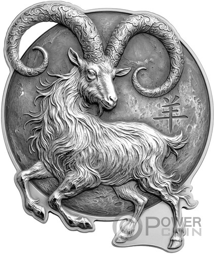 Year the goat oz - 1/2, silber
