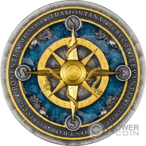 Compass rose silber - compass, 2