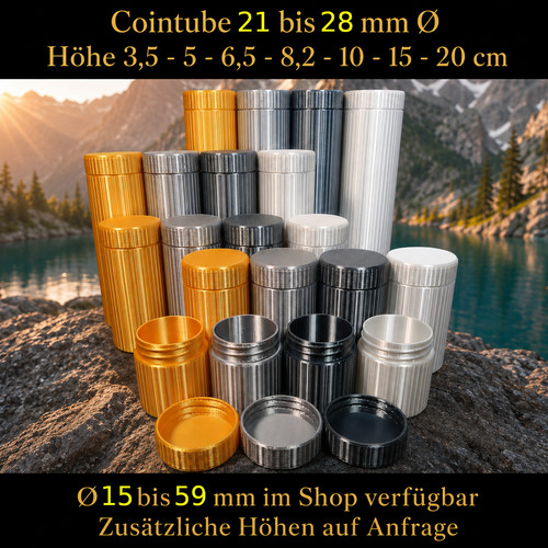 Münztube 2 oz gold - oz,